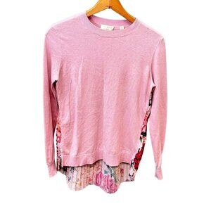 Ted Baker Pink‎ Knit Back Pleated Accordion Back Top- Size 2 (TB size 0)